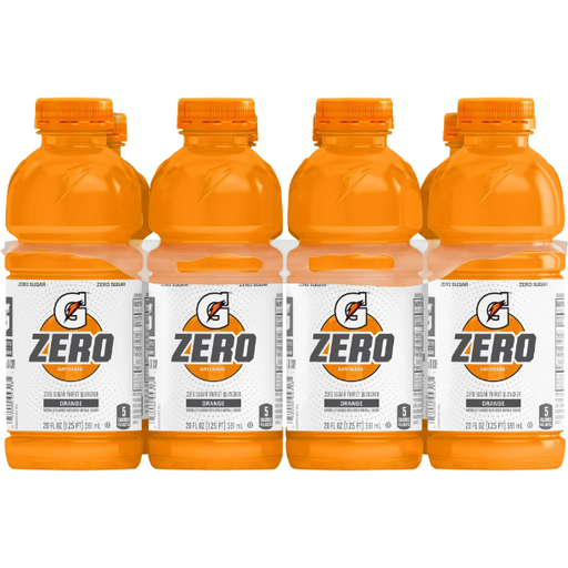 Product image of Gatorade G Zero Thirst Quencher, Orange, 20 fl oz 8 pack