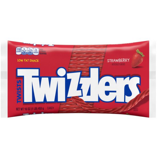 Product image of TWIZZLERS, Twists Strawberry Flavored Chewy Candy, 16 oz