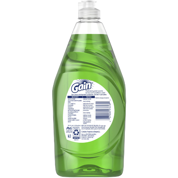Product image of Gain Ultra Dishwashing Liquid Dish Soap, Original Scent, 21.6 fl oz