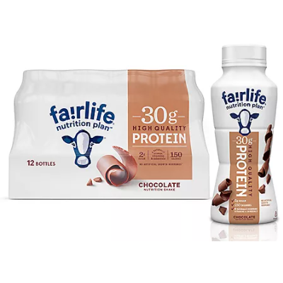 Product image of Fairlife Nutrition Plan Chocolate, 30 g Protein Shake (11.5 fl. oz., 12 pk.)