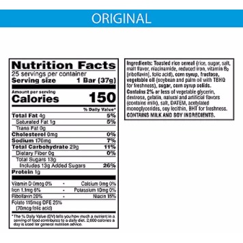 Product image of Kellogg's Rice Krispies Treats (1.3 oz., 25 ct.)