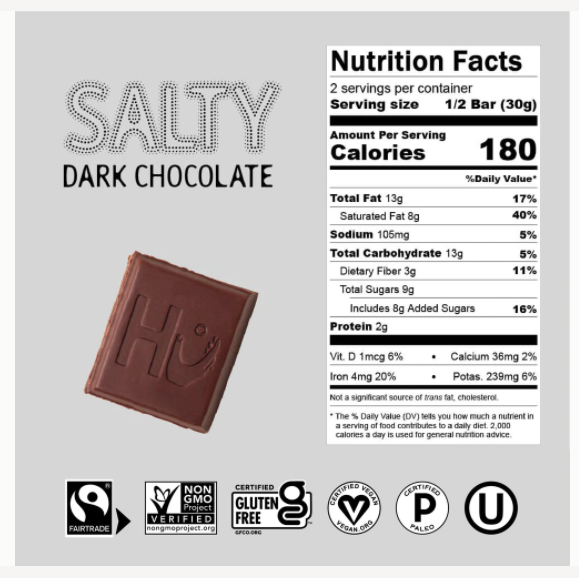 Product image of HU KITCHEN Salty Chocolate Bar, 2.1 OZ
