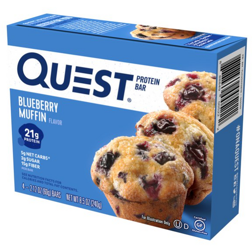 Product image of Quest Protein Bar, Blueberry Muffin, 21g Protein, 4pk