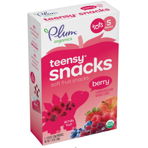 Product image of Plum Organics Teensy Snacks Organic Soft Fruit Snacks, Berry, 5 Ct