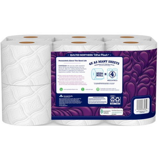 Product image of Quilted Northern Ultra Plush Toilet Paper, 12 Mega Rolls