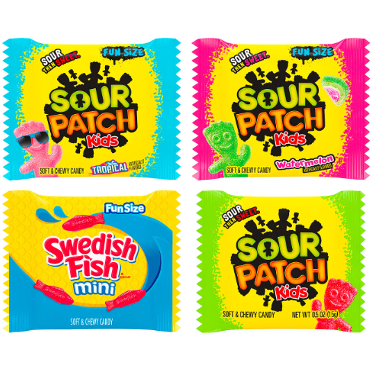Product image of Sour Patch Kids and Swedish Fish Fun Size Candy (200 ct.)
