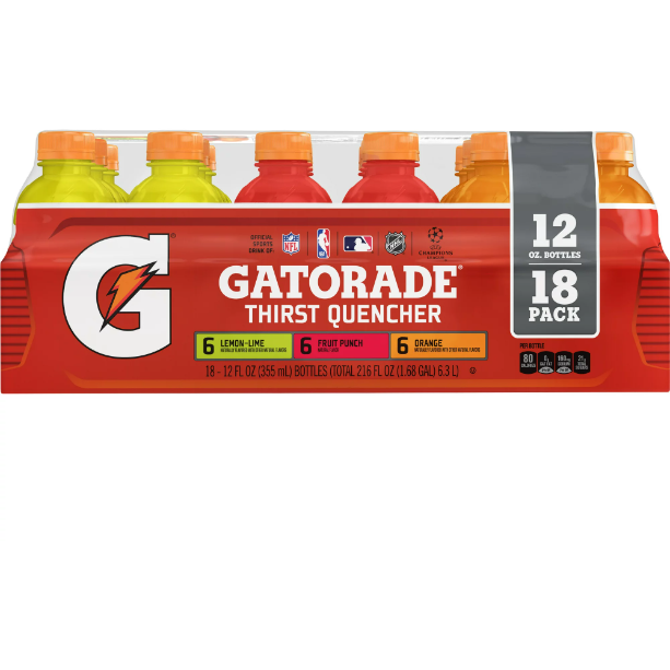 Product image of Gatorade Thirst Quencher Sports Drink Variety Pack, 12 oz, 18 Pack Bottles