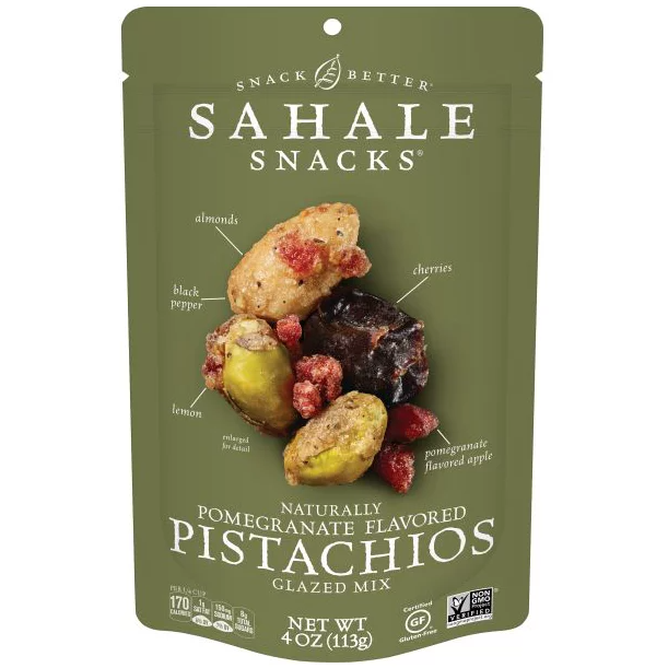 Product image of Sahale Snacks Pomegranate flavored Pistachios Glazed Mix, 4.0 OZ