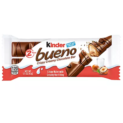 Product image of Kinder Bueno Milk Chocolate and Hazelnut Cream Bar 1.5oz