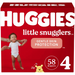Product image of Huggies Little Snugglers Baby Diapers, Size 4, 58 Ct