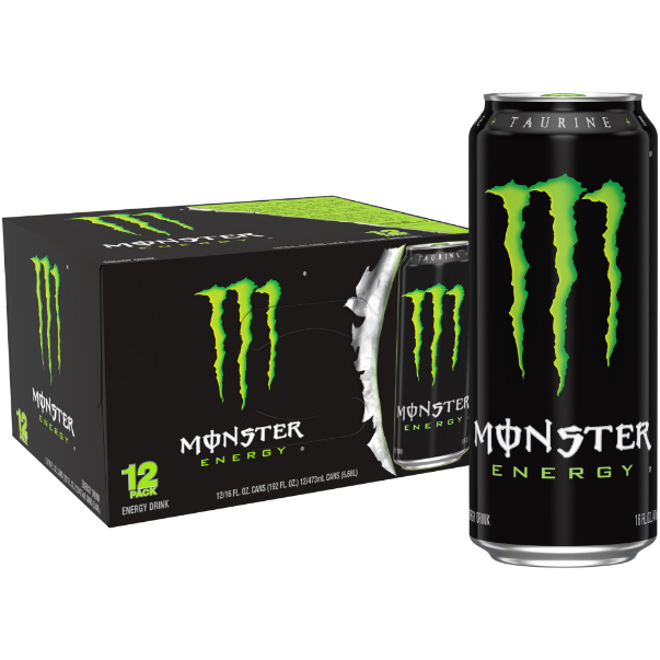 Product image of Monster Energy Drink, Original Green, 16 fl oz (12-Pack)