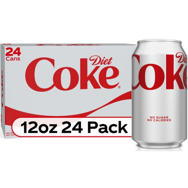 Product image of Diet Coke Cola Soda Pop, 12 Fl Oz, 24 Pack Cans