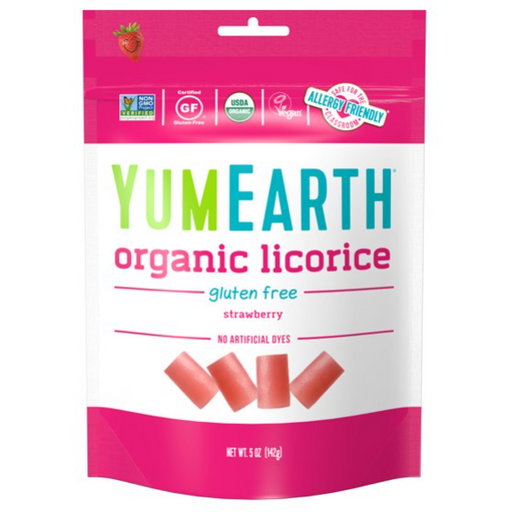 Product image of YumEarth Organic Candy - Vegan & Gluten Free Licorice, Strawberry, 5 oz