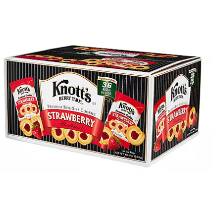 Product image of Knott's Berry Farm Strawberry Shortbread Cookies (2oz / 36pk)