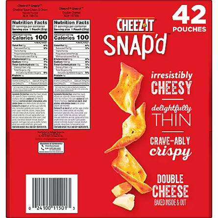 Product image of Cheez-It Snap'd, Variety Pack (0.75 oz., 42 pk.)