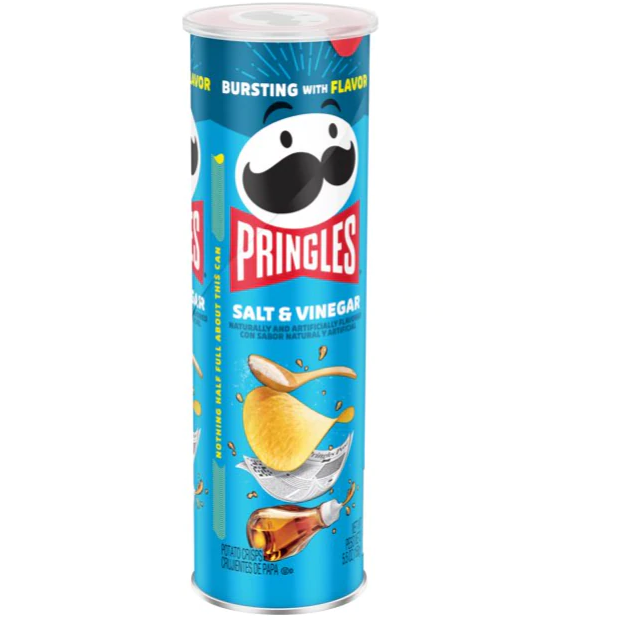 Product image of Pringles Potato Crisps Chips, Lunch Snacks, Salt and Vinegar, 5.5oz
