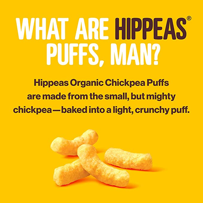 Product image of HIPPEAS Organic Vegan Nacho Vibes "Cheezy" Puffs, Chickpea Puffs, 4 oz