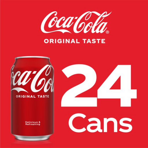 Product image of Coca-Cola Original Soda Pop, 12 Fl Oz, 24 Pack Cans
