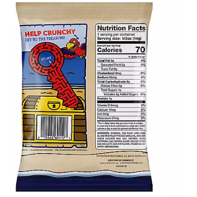 Product image of Pirate's Booty Aged White Cheddar 0.5 oz