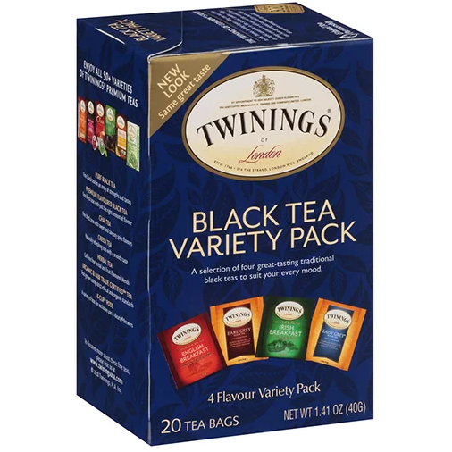 Product image of Twinings of London 4 Flavour Black Tea Bags Variety Pack, 20 Ct, 1.41 oz