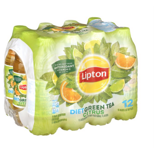 Product image of Lipton Diet Green Tea Citrus Iced Tea, 16.9 oz, 12 Pack