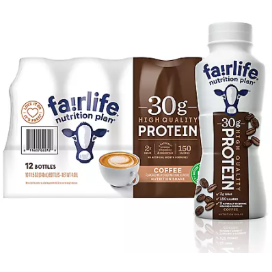 Product image of Fairlife Nutrition Plan 30g Protein Shake, Coffee (11.5 fl. oz., 12 pk.)