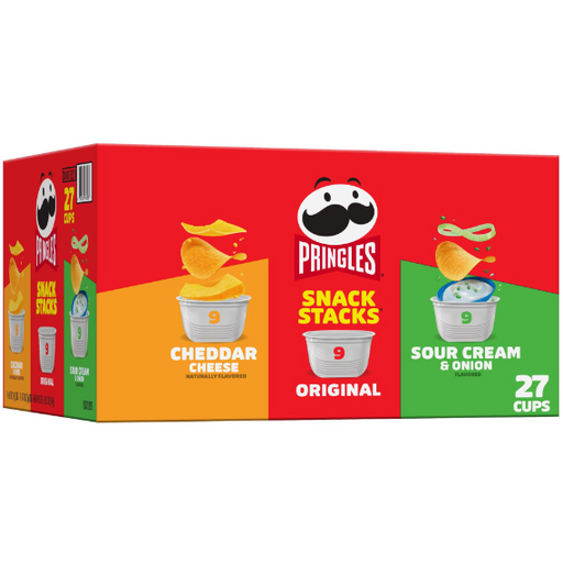 Product image of Pringles Potato Crisps Chips, Variety Pack, 19.3 oz, 27 Count