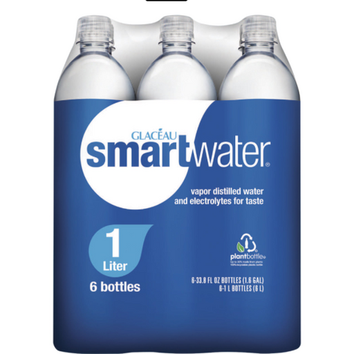 Product image of Glaceau Smartwater, 33.8 Fl Oz, 6 Count Bottles