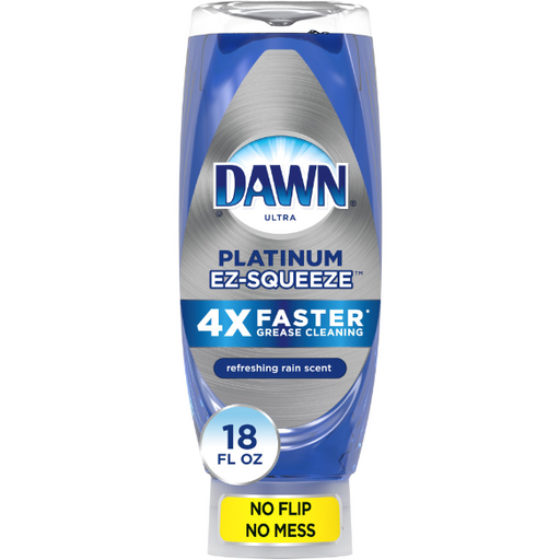 Product image of Dawn EZ-Squeeze Platinum Dishwashing Liquid Dish Soap, Refreshing Rain Scent, 18 fl oz