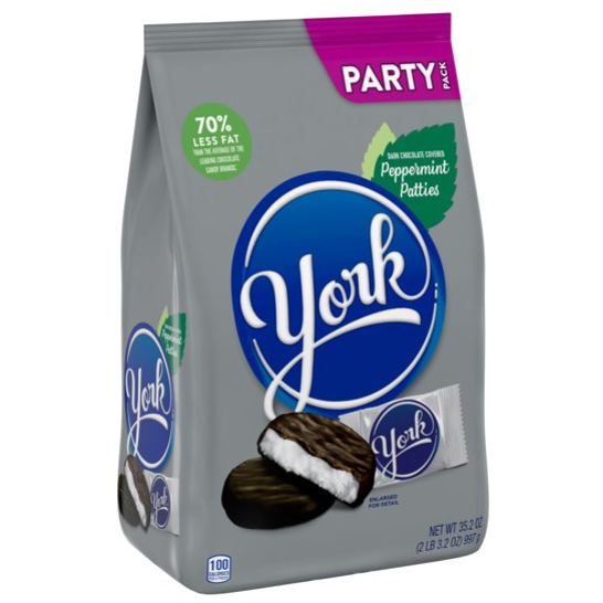 Product image of YORK, Dark Chocolate Peppermint Patties Candy, Easter, 35.2 oz, Bulk Party Bag