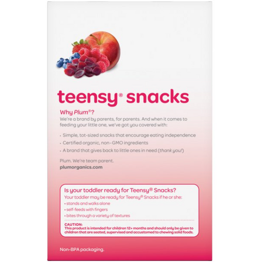 Product image of Plum Organics Teensy Snacks Organic Soft Fruit Snacks, Berry, 5 Ct