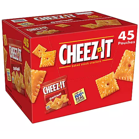 Product image of Cheez-It Baked Snack Cheese Crackers, Original (67.5 oz. box , 45 ct.)