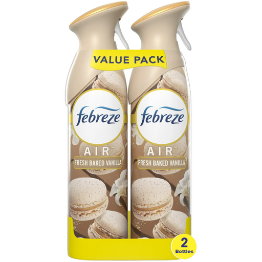 Product image of Febreze Air Effects Odor-Eliminating Air Freshener Fresh Baked Vanilla, 8.8 oz. Aerosol Can, Pack of 2