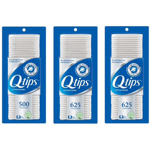 Product image of Q-tips Cotton Swabs (625 ct., 2 pk. + 500 ct., 1 pk.)