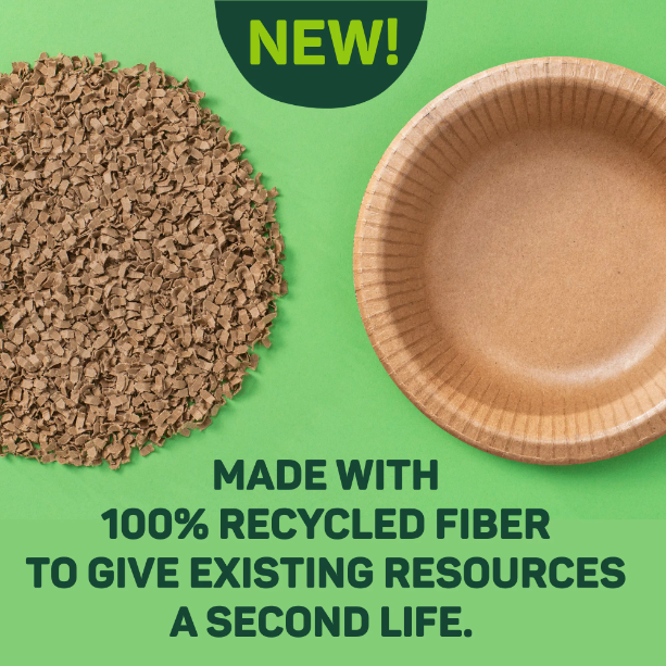 Product image of EcoSmart 100% Recycled Fiber Disposable Paper Plates, 8.5 in, 25 count