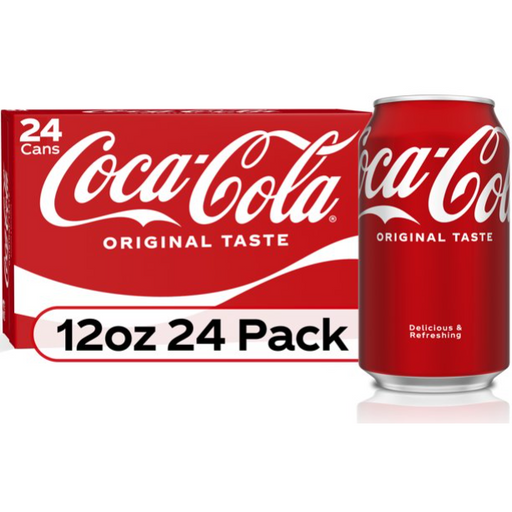 Product image of Coca-Cola Original Soda Pop, 12 Fl Oz, 24 Pack Cans