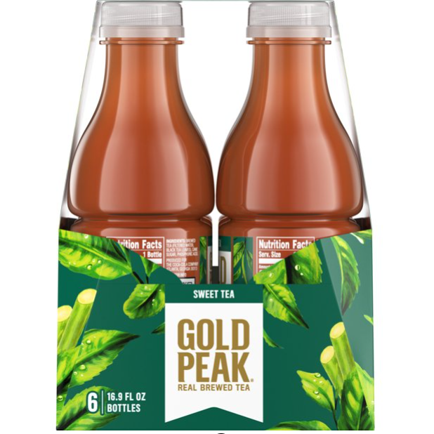 Product image of Gold Peak Sweetened Black Iced Tea Drink, 16.9 fl oz, 6 Pack