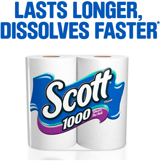 Product image of Scott 1,000 Toilet Paper, 12 Rolls, 1,000 Sheets per Roll