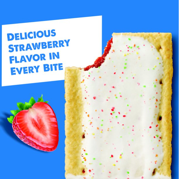 Product image of Pop-Tarts Toaster Pastries, Breakfast Foods, Frosted Strawberry, 8 Ct, 13.5 Oz, Box