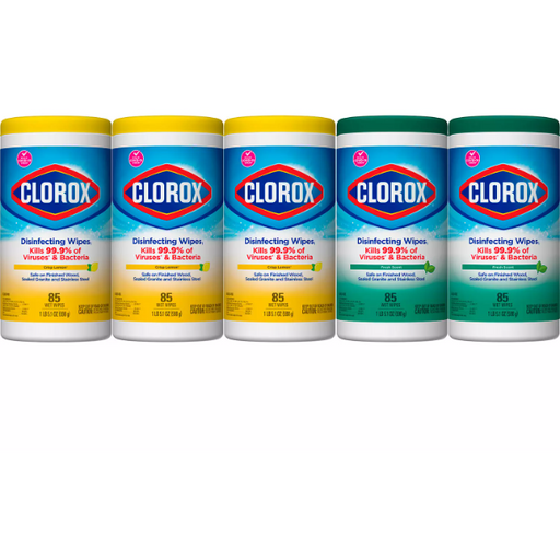 Product image of Clorox Disinfecting Wipes Value Pack, Bleach Free Cleaning Wipes (85 per pk., 5 pk.)