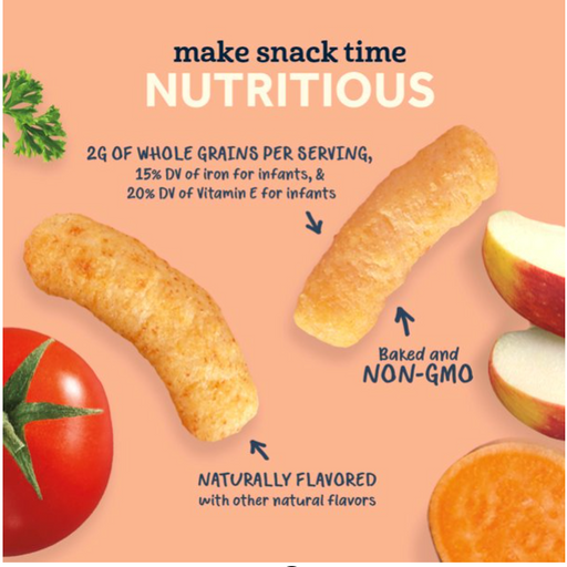 Product image of Gerber Lil Crunchies Mild Cheddar Baked Corn Snacks, 1.48 Oz