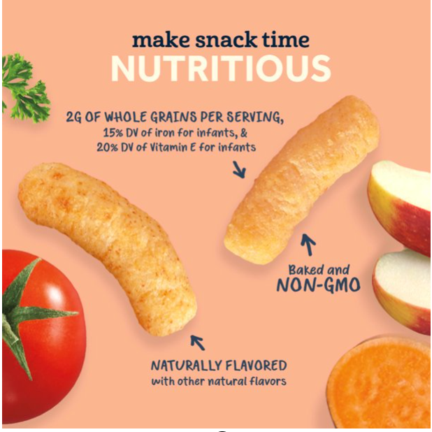 Product image of Gerber Lil Crunchies Mild Cheddar Baked Corn Snacks, 1.48 Oz