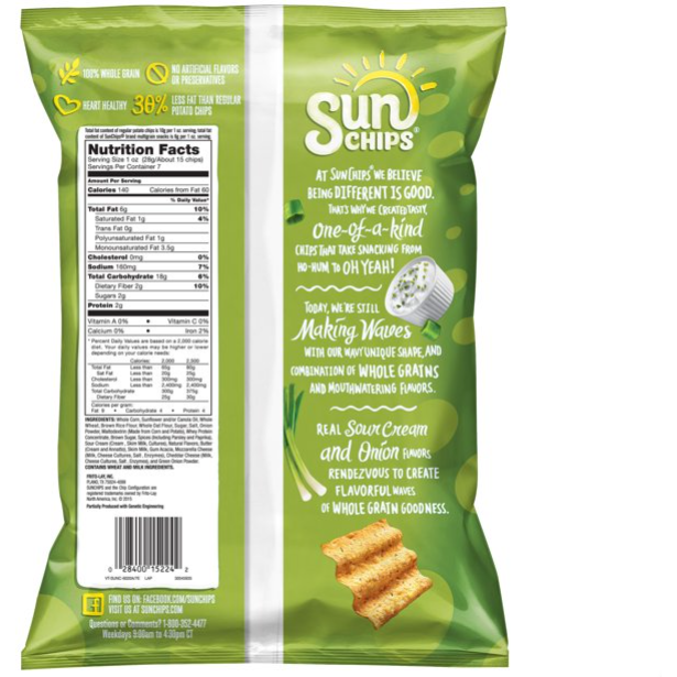 Product image of Sunchips Multigrain Snacks, French Onion, 1.5