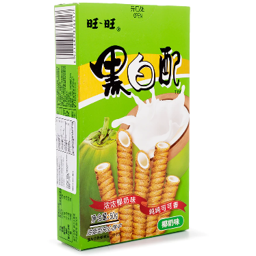 Product image of Want Want Waffer Rolls with Coconut Milk Flavor 60 g