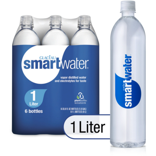Product image of Glaceau Smartwater, 33.8 Fl Oz, 6 Count Bottles