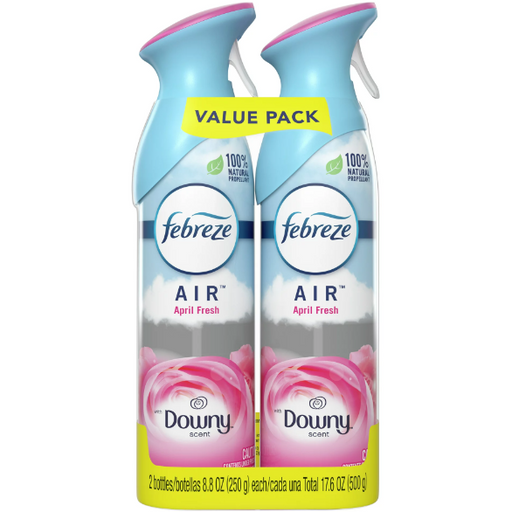 Product image of Febreze Odor-Eliminating Air Freshener with Downy Scent, April Fresh, 8.8 fl oz, 2 Pack