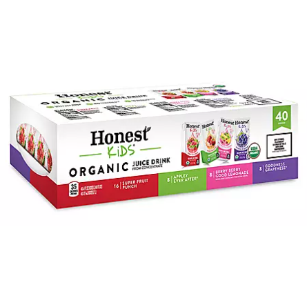 Product image of Honest Kids Organic Fruit Juice Drink Boxes Variety Pack (6oz / 40pk)