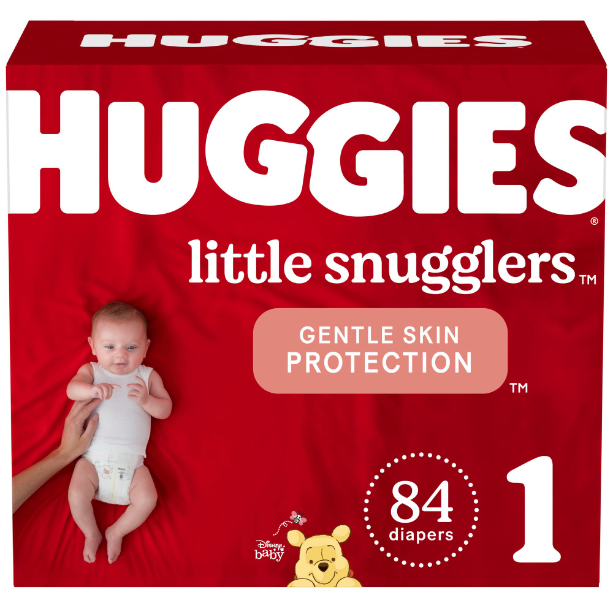 Product image of Huggies Little Snugglers Baby Diapers, Size 1, 84 Ct