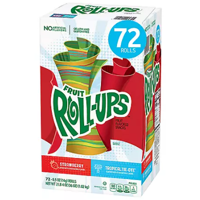 Product image of Fruit Roll-Ups, Fruit Snacks, Variety Pack (0.5 oz., 72 ct.)