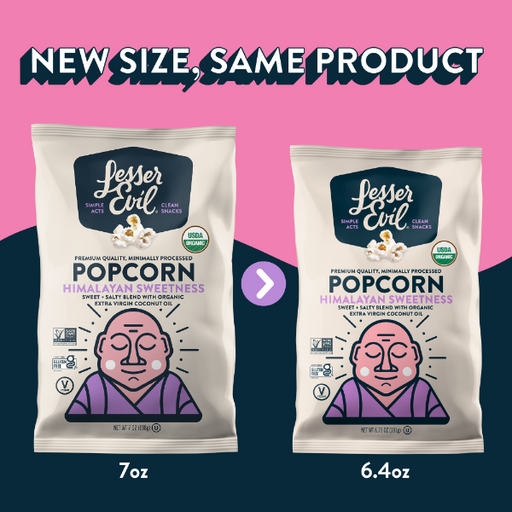 Product image of LesserEvil Organic Popcorn, Himalayan Sweetness, 6.4 oz
